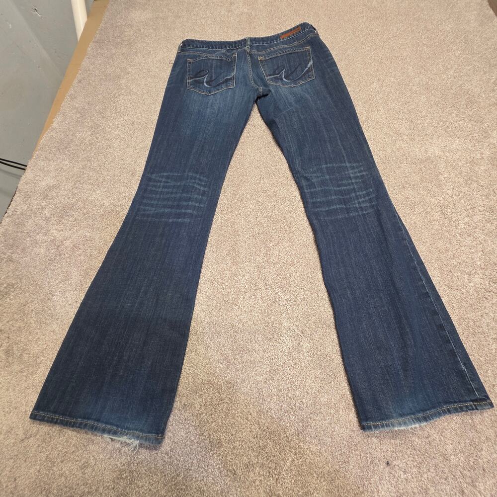 Indie Sleaze 2000s Express Stella Low Rise Boot Cut Jeans sz 10R Medium Wash Y2K